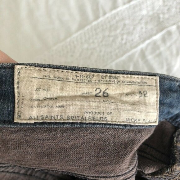 AllSaints Spitalfields Jacks Place Skinny Jeans SZ W26×L30.5.   Great condition. - Picture 7 of 7